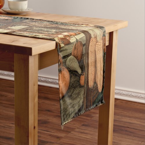 Country Fall Harvest Short Table Runner