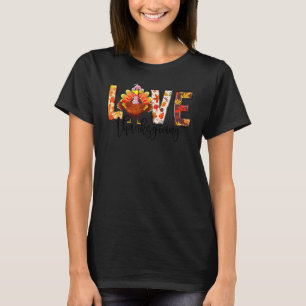 Country Fall Vibes Thankful Love Thanksgiving Turk T-Shirt