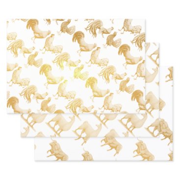 Country Farm Animals Gold Foil Wrapping Paper Sheets Country Farm Animals Gold Foil Wrapping Paper Sheets