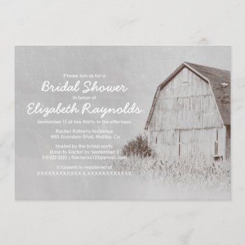 Country Farm Bridal Shower Invitations by topinvitations at Zazzle