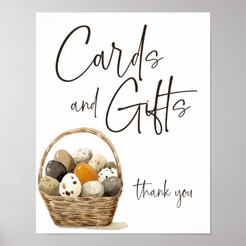 Country Farm Chicken Wedding Card & Gifts Sign