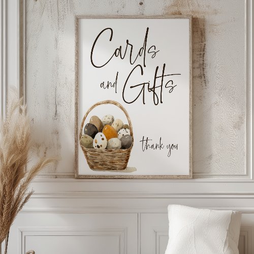 Country Farm Chicken Wedding Card &amp; Gifts Sign