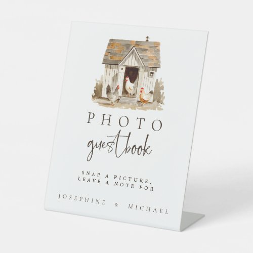 Country Farm Chicken Wedding Guestbook Sign