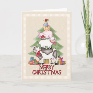Country Farm Christmas Holiday Card