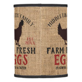Country Farm Fresh Eggs Lamp Shade (Back)
