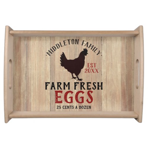 Country Farm Fresh  Eggs Serving Tray