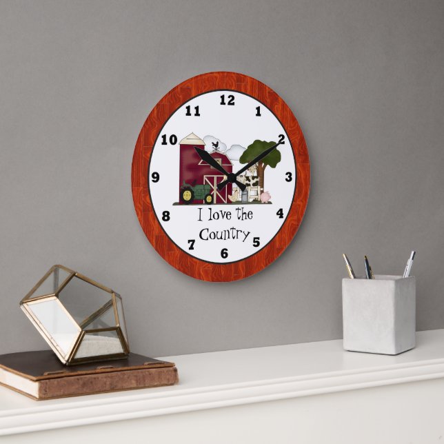 Country Farm fun wall clock (Office)