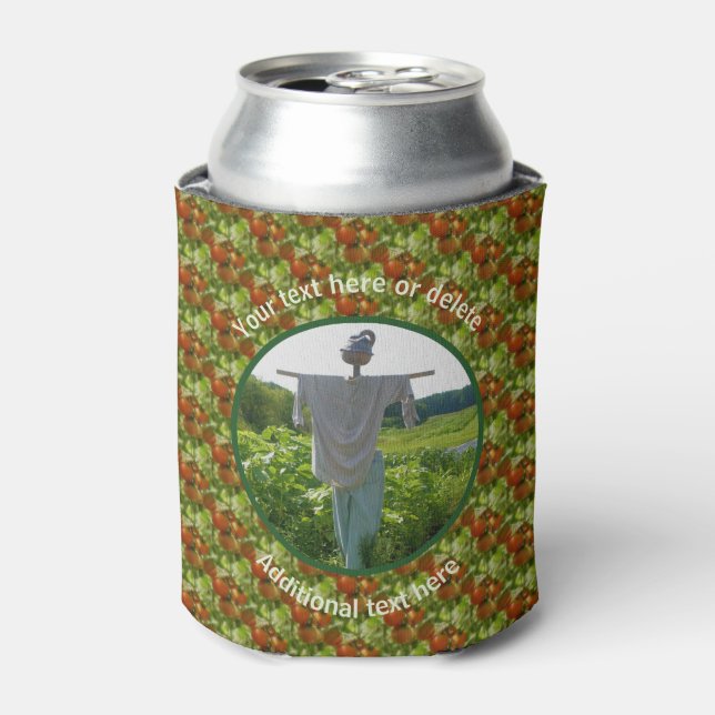 Country Farm Garden Scarecrow Personalized Party  Can Cooler (Can Front)