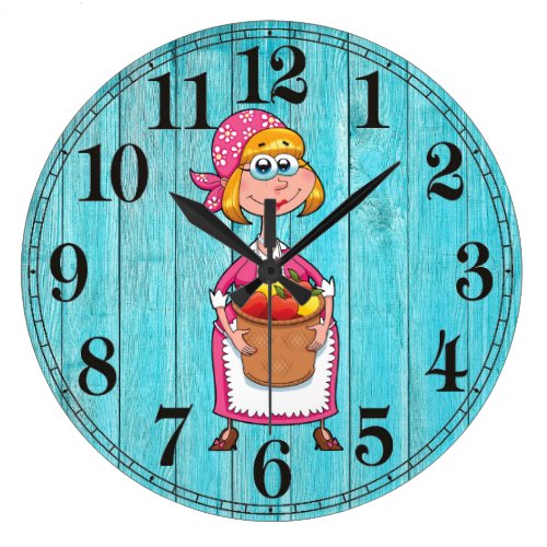 Country Farm Gardening Round (Large) Wall Clock
