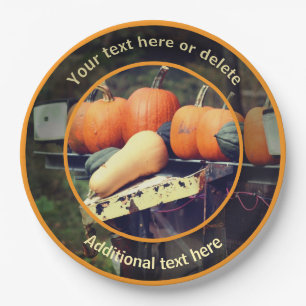 Country Farm Harvest Nature Personalized Party  Paper Plates