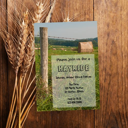 Country Farm Hayride Invitation