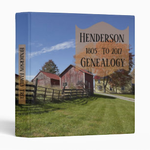 Country Farm House Family Tree Binder