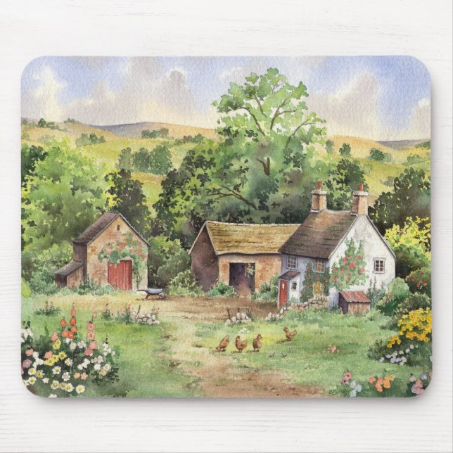 "Country Farm" idyllic country landscape Mouse Pad (Front)