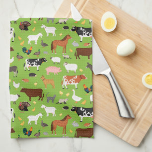Country Farm Kitchen Towels - Farm Animals - Gifts