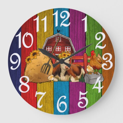 Country Farm  Large Clock