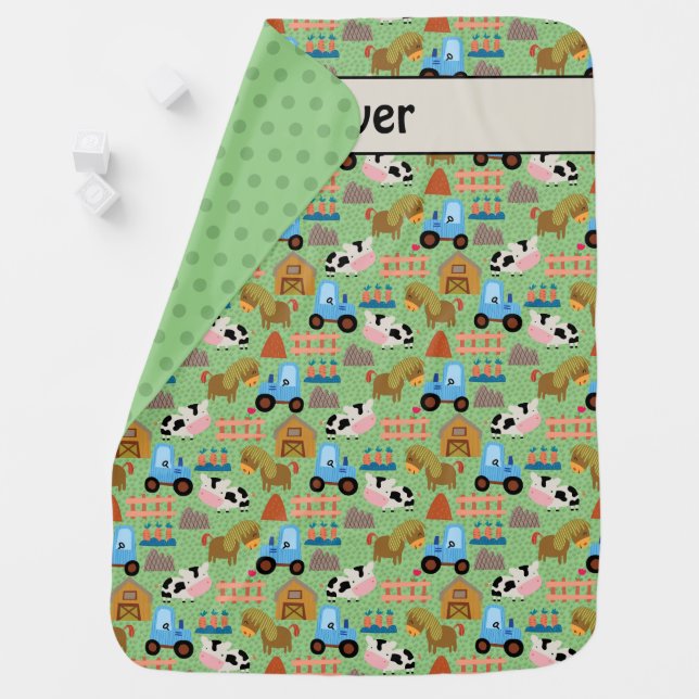 Country Farm Life Baby Blanket (In Situ)