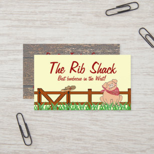 Country Farm Pig Barbecue Business Card