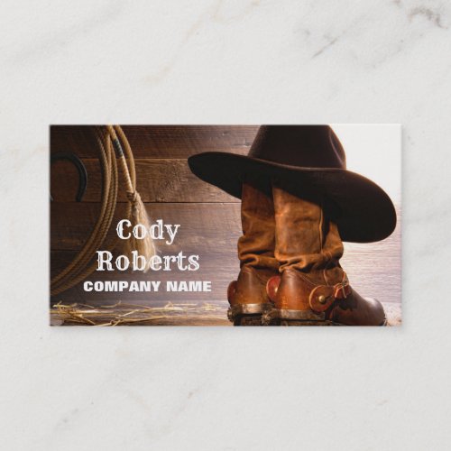 country farm rancher equestrian cowboy western business card