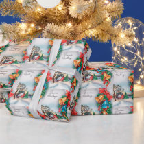 Country farm retro vintage Christmas Wrapping Paper