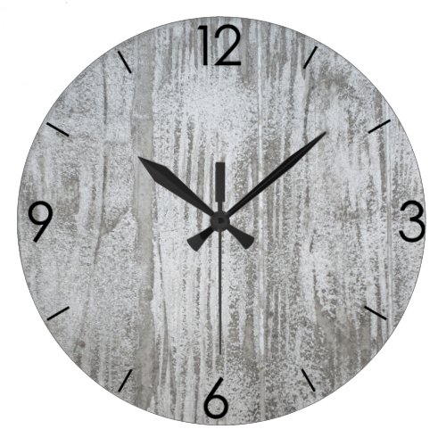 Country Farm Rustic Wood Planks Large Clock