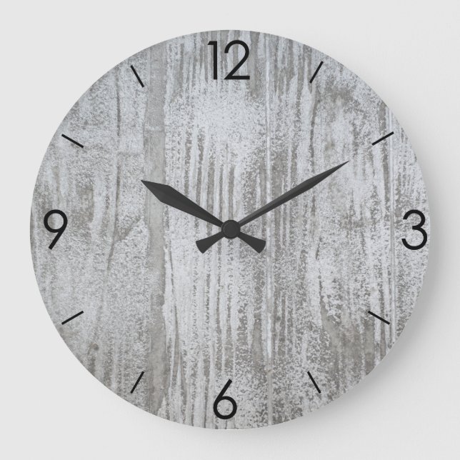 Country Farm Rustic Wood Planks Large Clock (Front)
