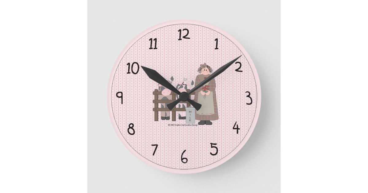 Country Farm Wall Clock | Zazzle