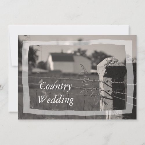 Country Farm Wedding Invitation