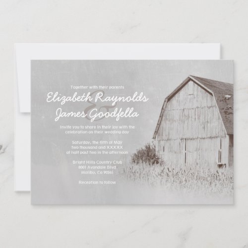 Country Farm Wedding Invitations