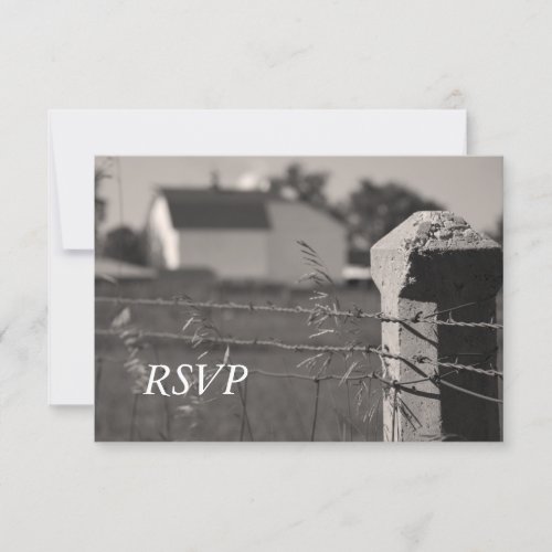 Country Farm Wedding RSVP