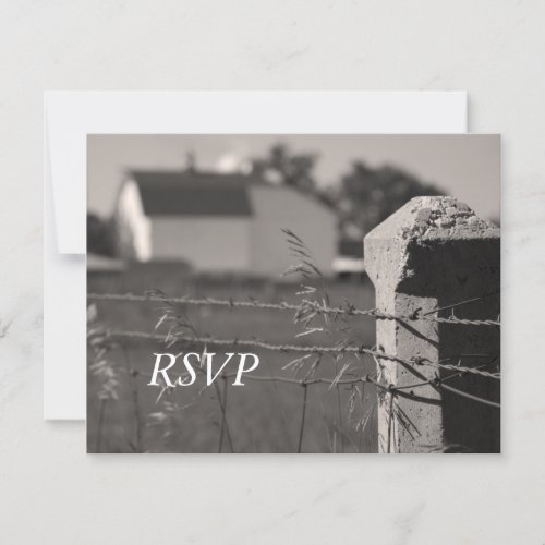 Country Farm Wedding RSVP Response Card