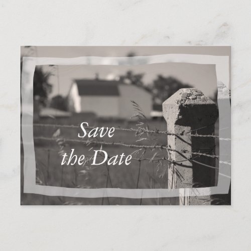 Country Farm Wedding Save the Date Announcement