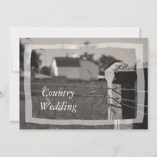 Country Farm Wedding Save the Date Announcement