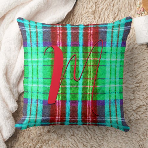 Country Farmhouse Buffalo Plaid Tartan Decorative Throw Pillow
