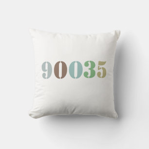 Country Farmhouse Housewarming Dorm Gift Zip Code Throw Pillow