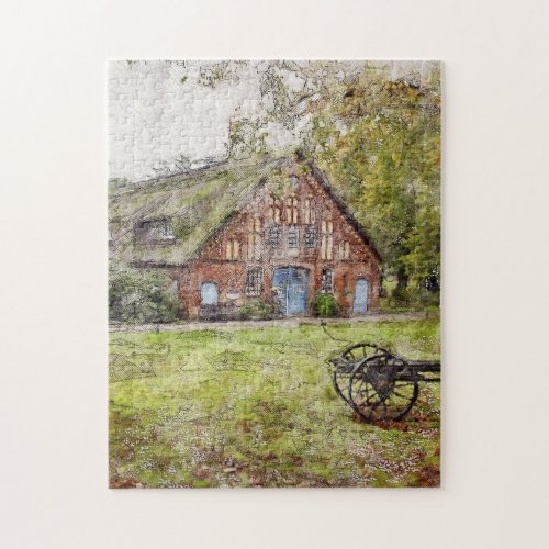 Country Farmhouse Jigsaw Puzzle