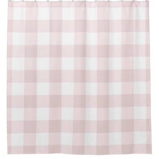 Country Farmhouse Pink Buffalo Gingham Plaid Shower Curtain | Zazzle