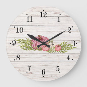 Country Farmhouse White Wash Wood Wall Clock