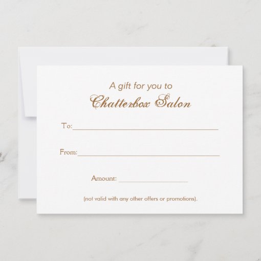 Country Fashion Retail Boutique, Gift Certificate | Zazzle