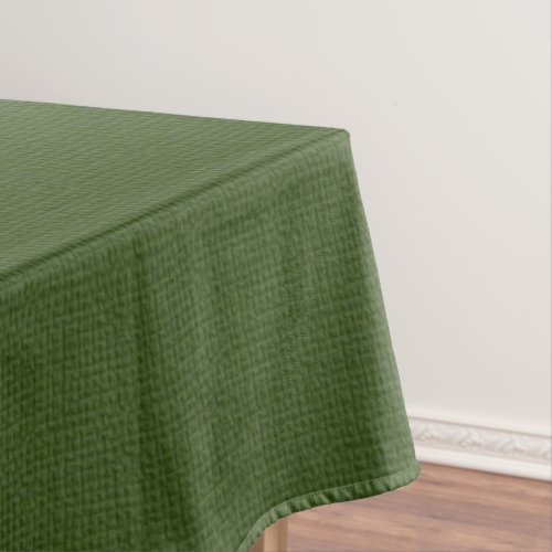 Country Faux Green Burlap  Table cloth