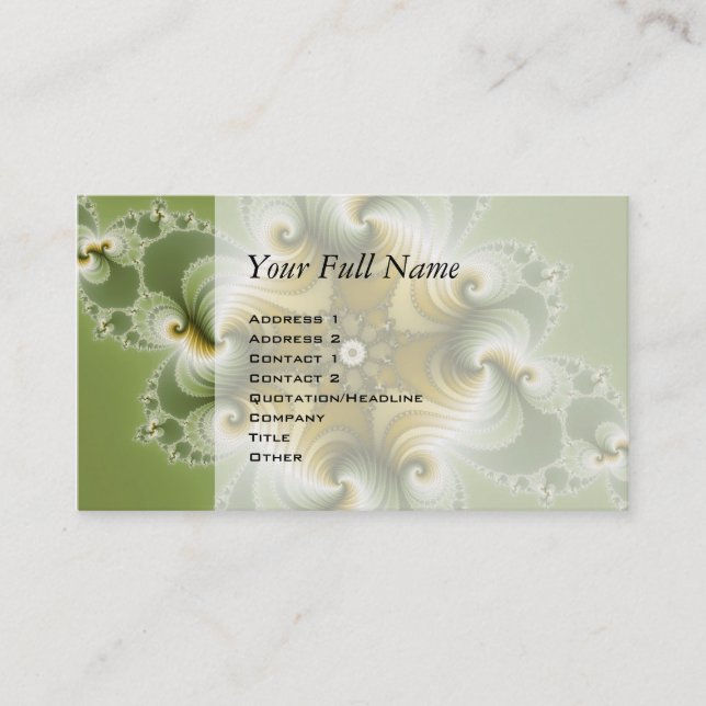 Country Fayre - Fractal Art Business Card (Front)