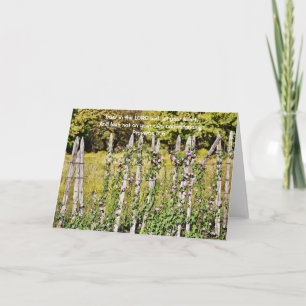 Country Fence and Scripture Proverbs 3:5 Card