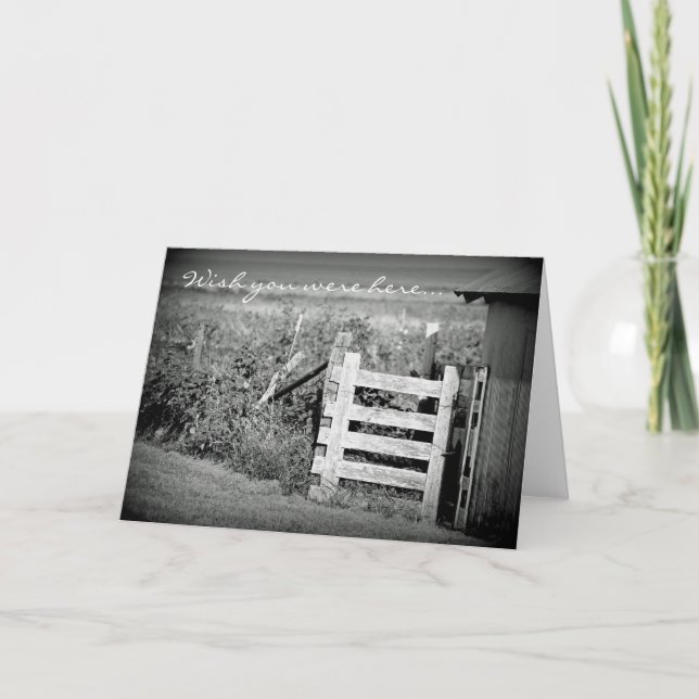 Country Fence Greeting Card (Front)