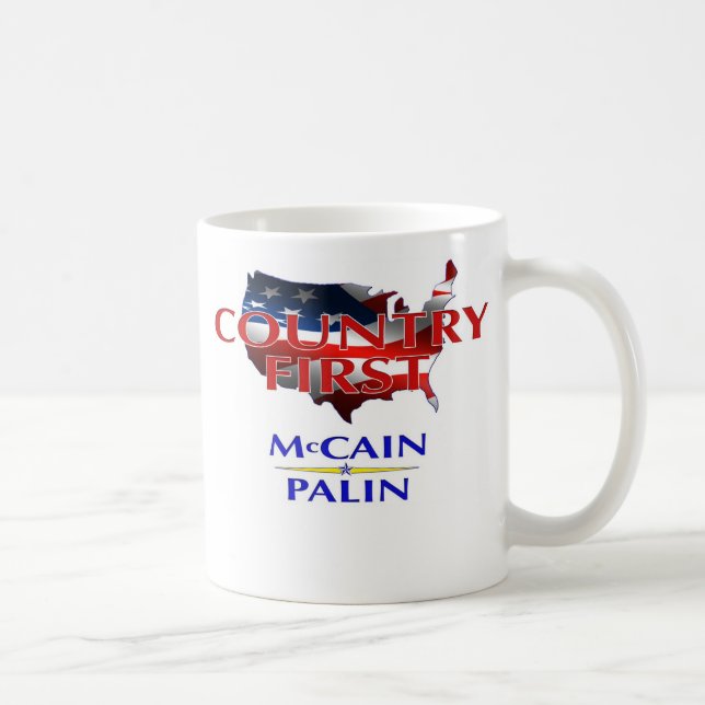 Country First - McCain Palin 2008 Coffee Mug (Right)