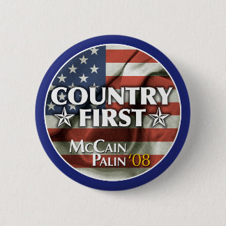 Country First: McCain-Palin Button