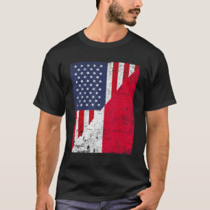 Country Flag  Half USA Half Poland T-Shirt
