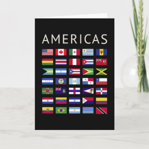 Country Flags Americas National Flags America Card