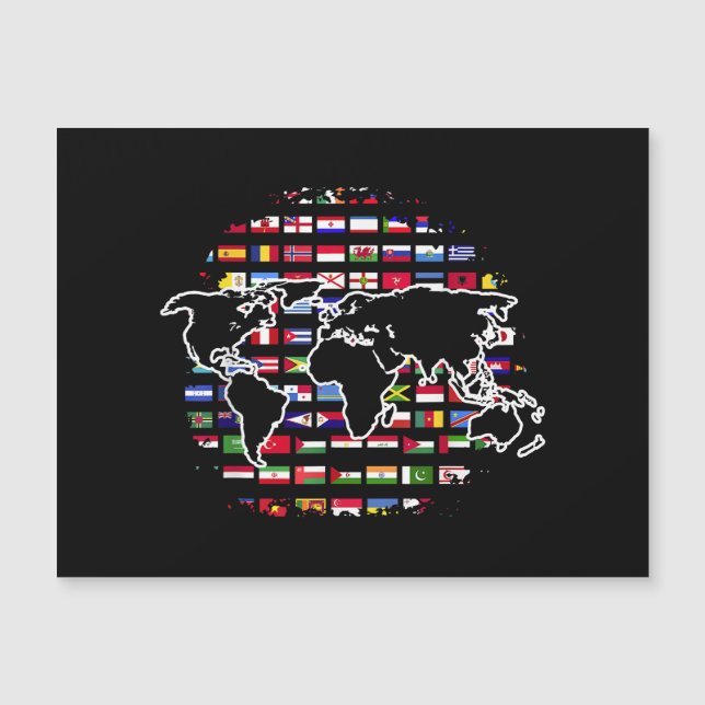 Country Flags World Map Traveling International Wo (Front)