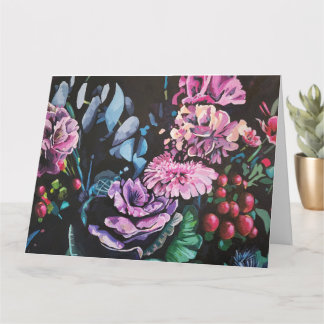 Country Floral Folded Greeting Card
