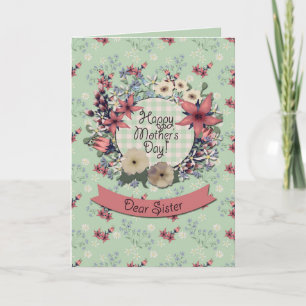 Country Floral For Sister Mother's Day Card