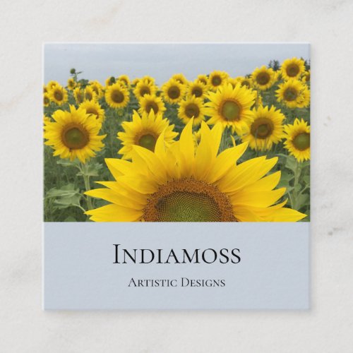 Country Floral  Square Business Card